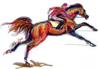 Thoroughbred Race Horse to print and color