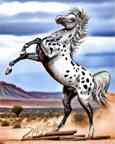 Wild Appaloosa horse to print and color