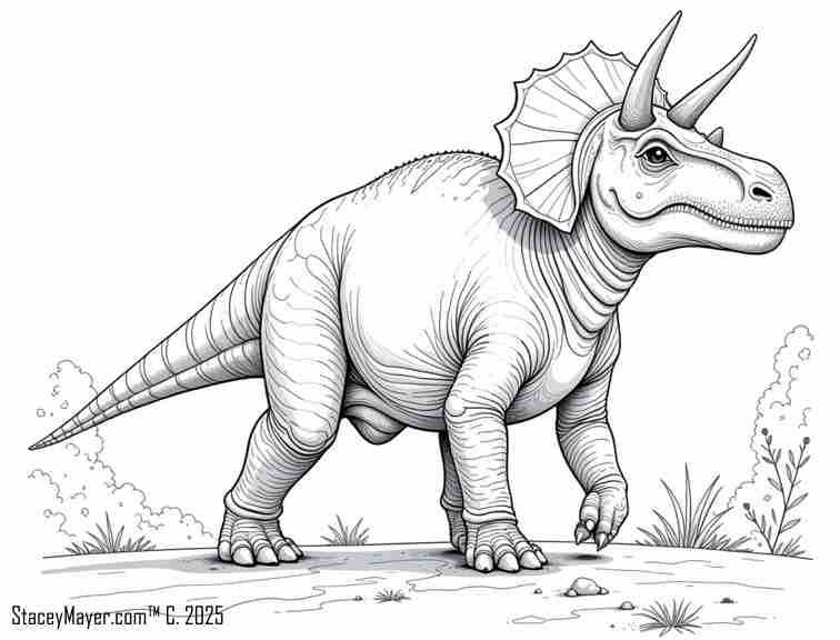 Triceratops coloring books