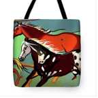 colorful wild mustangs print shop