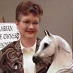 Stacey Mayer with her Hurlbutt Award sculpture, 2000